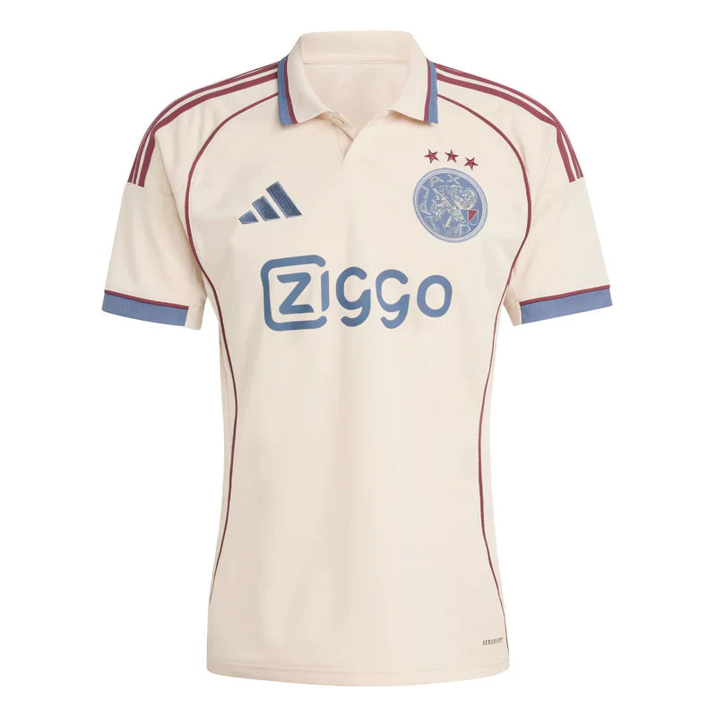 Camisa Ajax III Comemorativa 25/26 Adidas Masculina - Creme [PRÉ-VENDA]